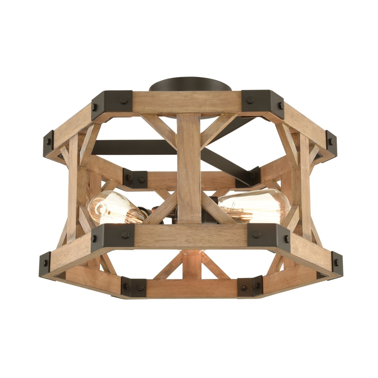 Structure 18 Wide 3-Light Semi Flush Mount - Oil Rubbed Bronze